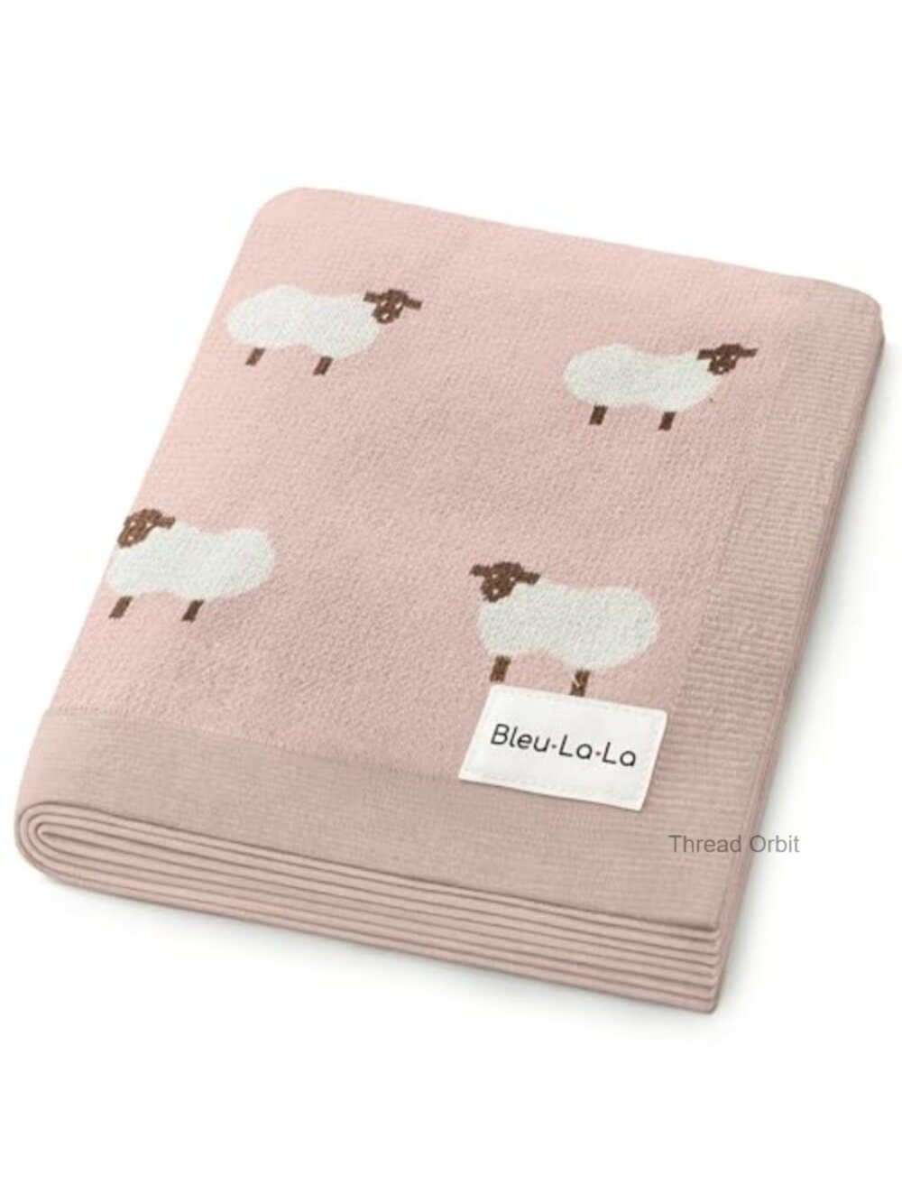 100% Cotton Knit Baby Receiving Blanket Sheep Swaddle 36x32